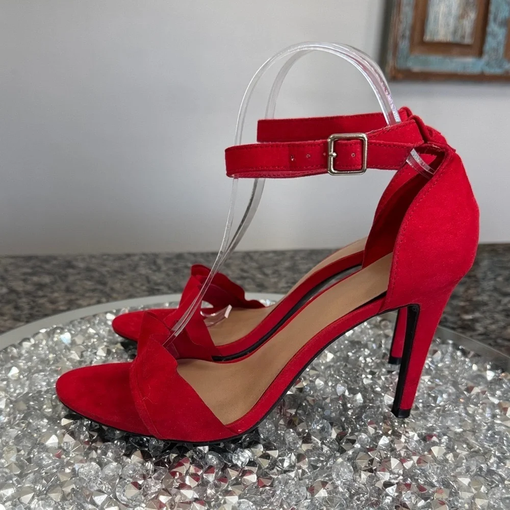 a new day Red ruffle Heels 8